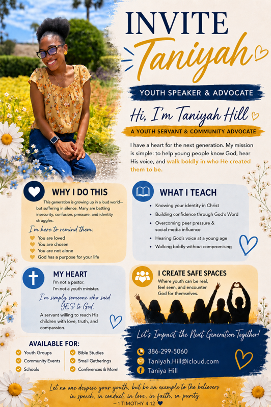 Invite Taniyah Hill — Youth Speaker & Advocate